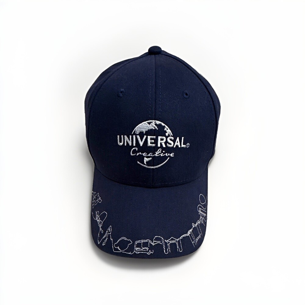 Universal Creative Employee Hat Embroidered Ride Icons Theme Park OTTO HTF Rare